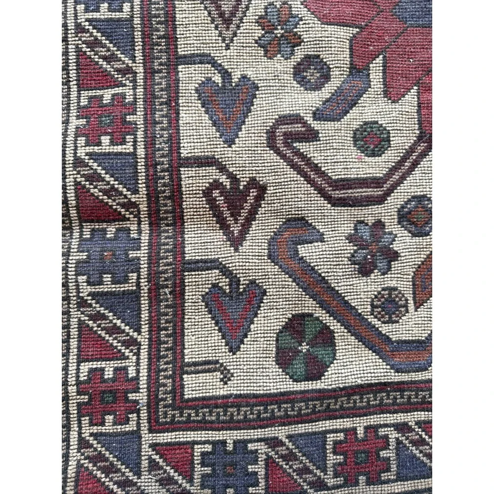 Kilim Wool Foot Runner Caucasian Flatweave Rug Boho‎ Decor 74 x 35 in